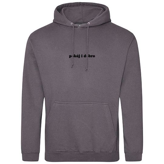 Pokój i dobro - Bluza z kapturem klasyczna Steel Grey (Solid)